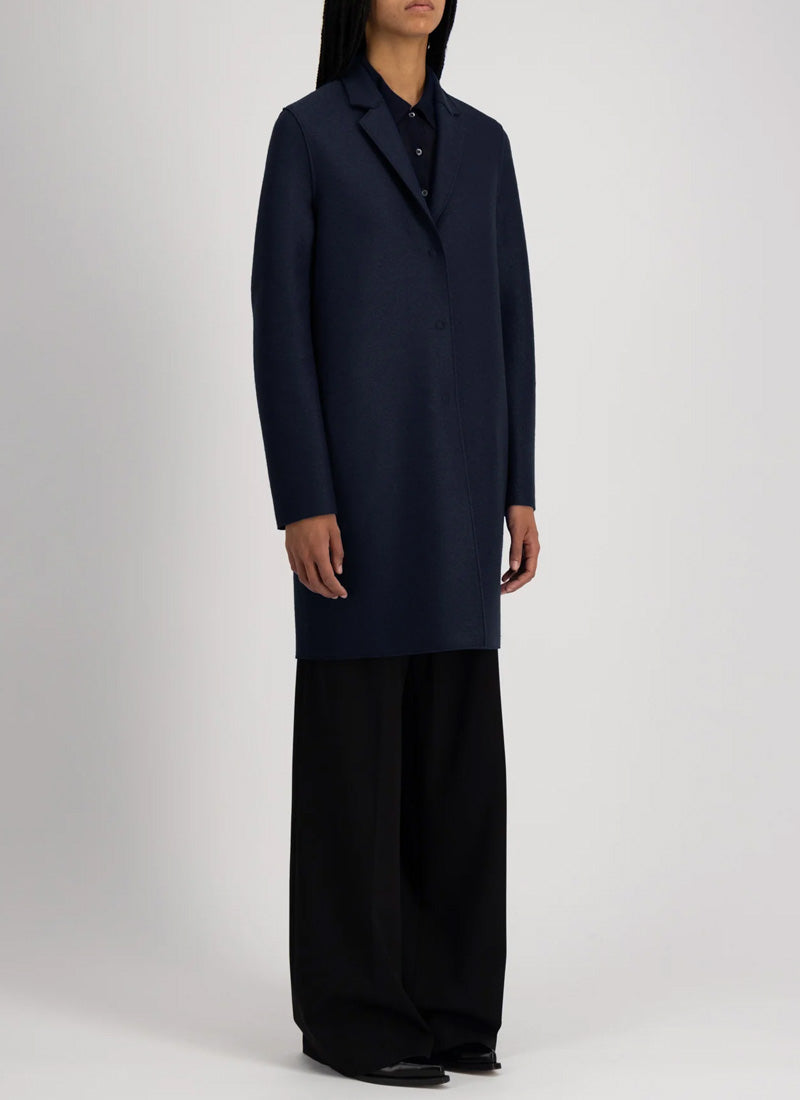 Harris Wharf London Cocoon Pressed Wool Coat