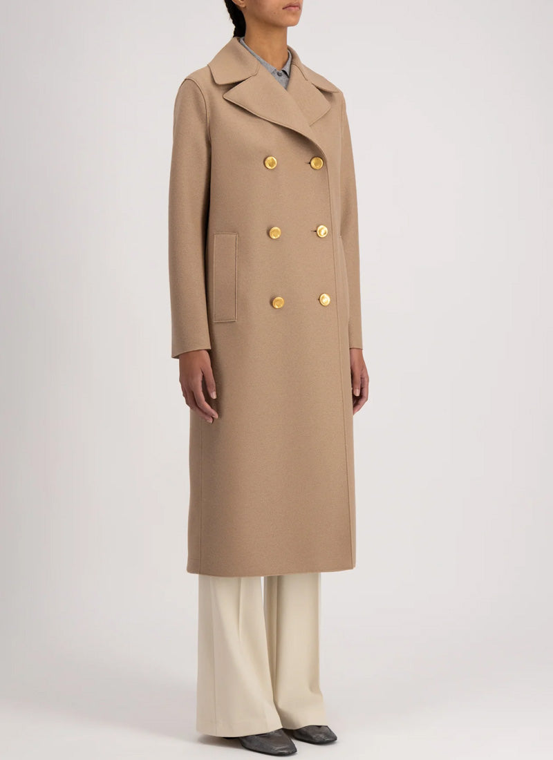 Harris Wharf London Military Pressed Wool Coat