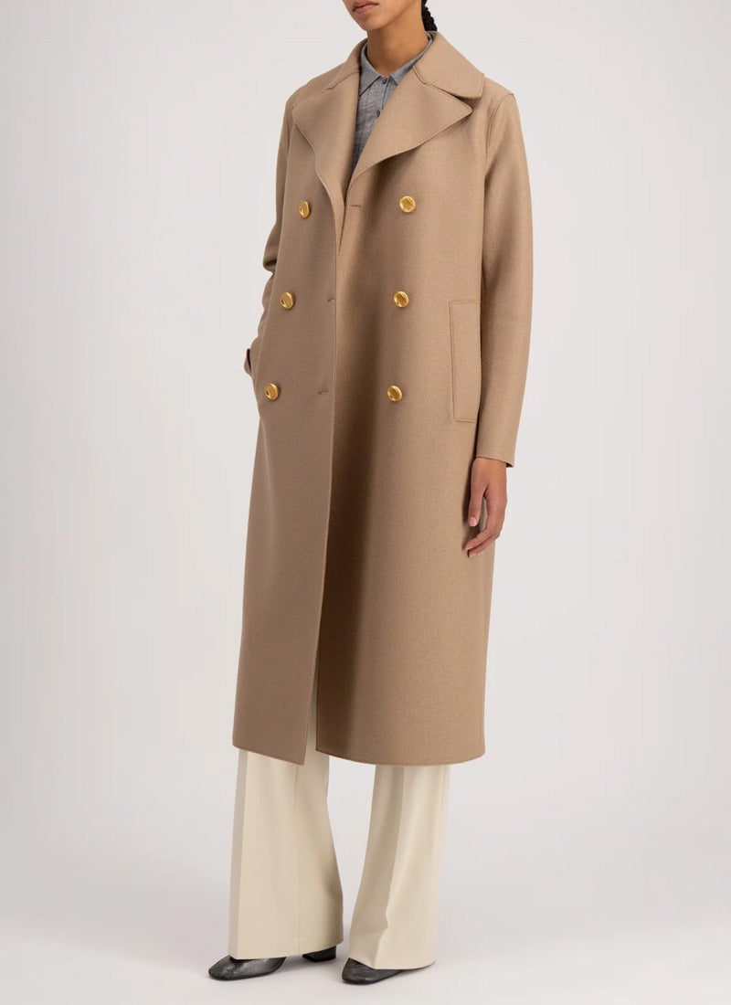 Harris Wharf London Military Pressed Wool Coat