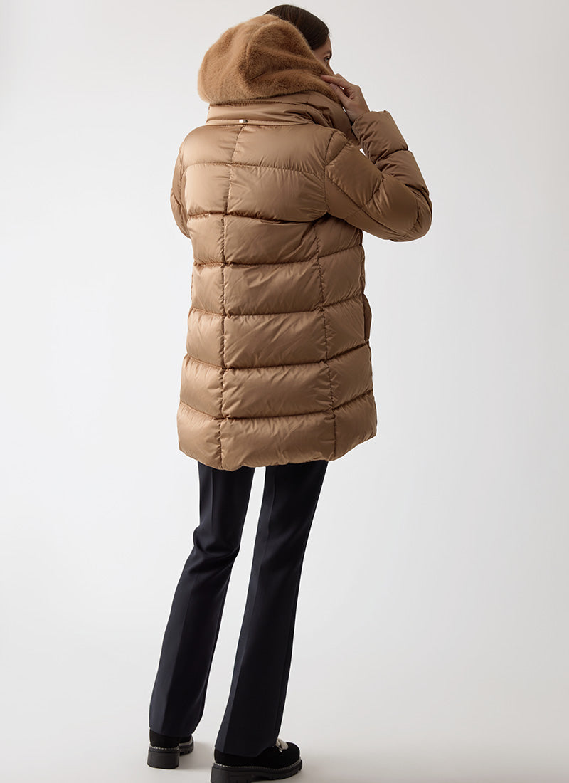 Herno Faux Fur A-Line Puffer