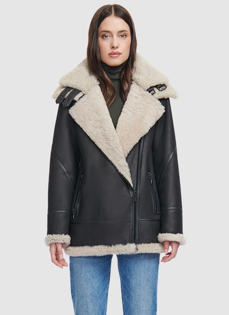 Hiso Martina Detachable Hood Biker Jacket