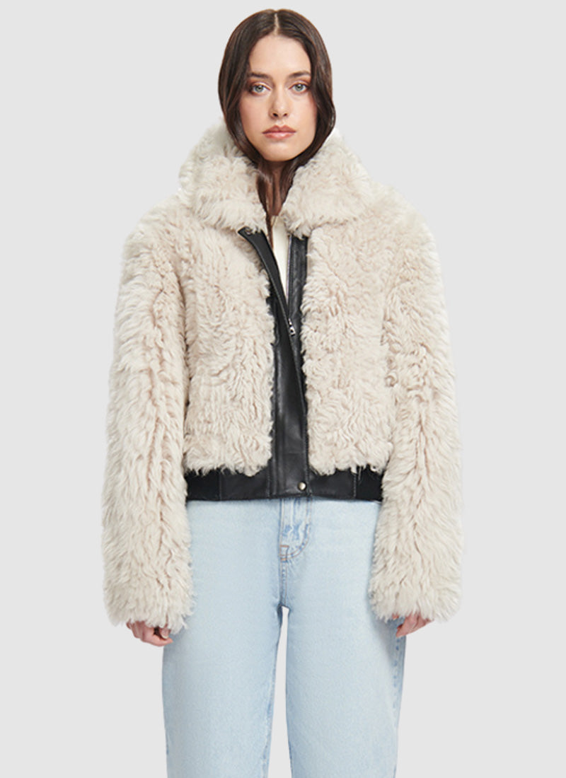 Hiso Parma Shearling Bomber Jacket