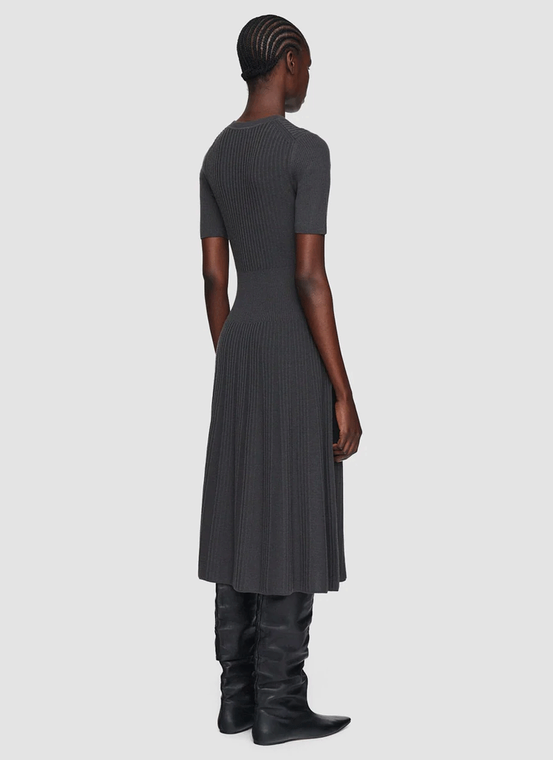 JOSEPH Short Sleeve Merino Rib Dress