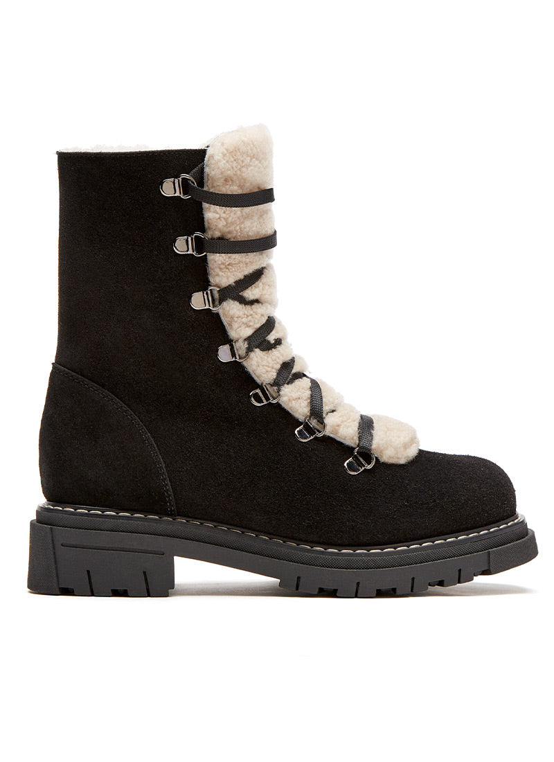 La Canadienne Diego Suede Combat Boot