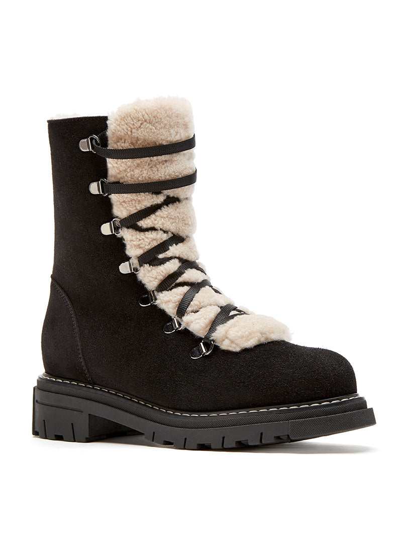 La Canadienne Diego Suede Combat Boot