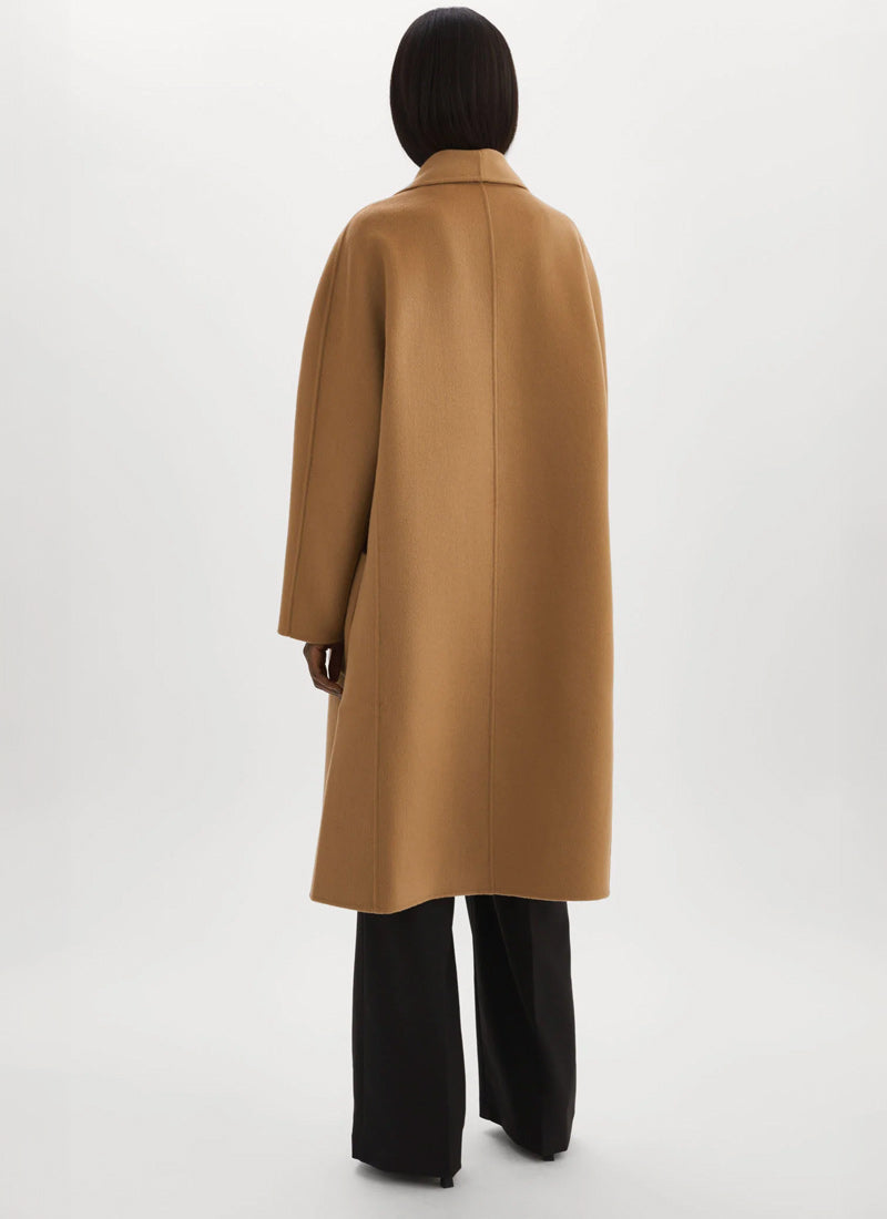 LAMARQUE Thara Shawl Collar Wool Coat