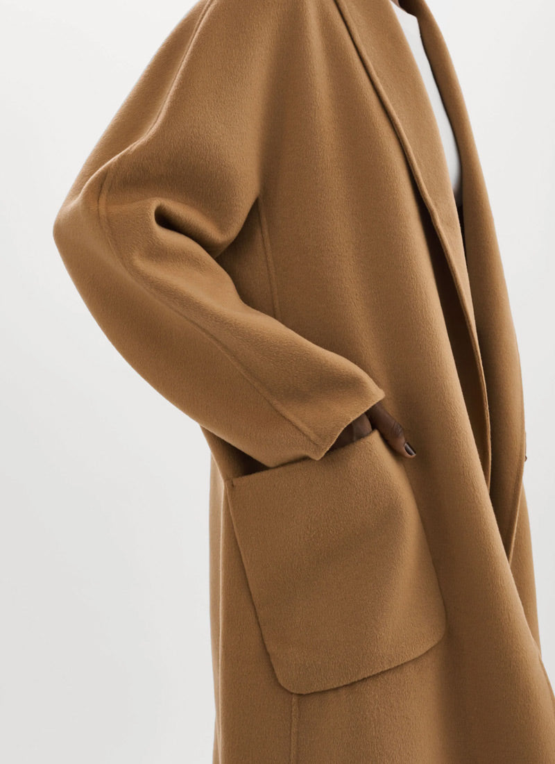 LAMARQUE Thara Shawl Collar Wool Coat