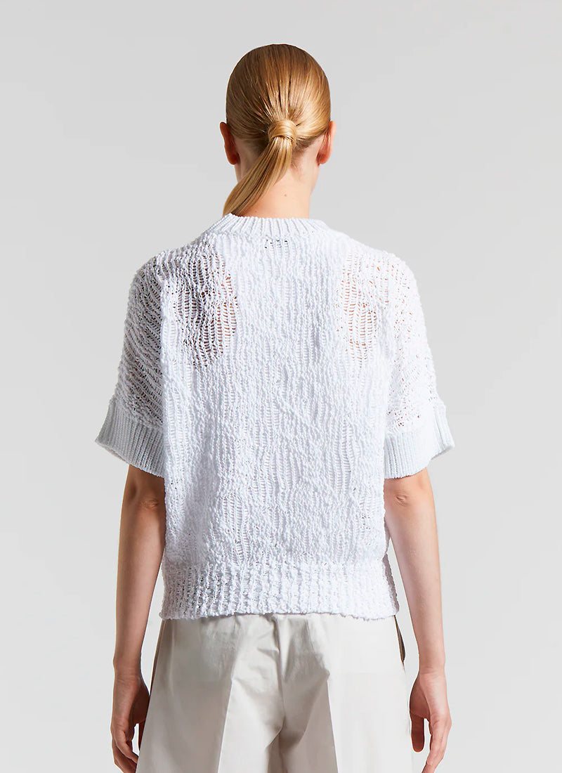 Peserico Malfilè Yarn Short Sleeve Sweater