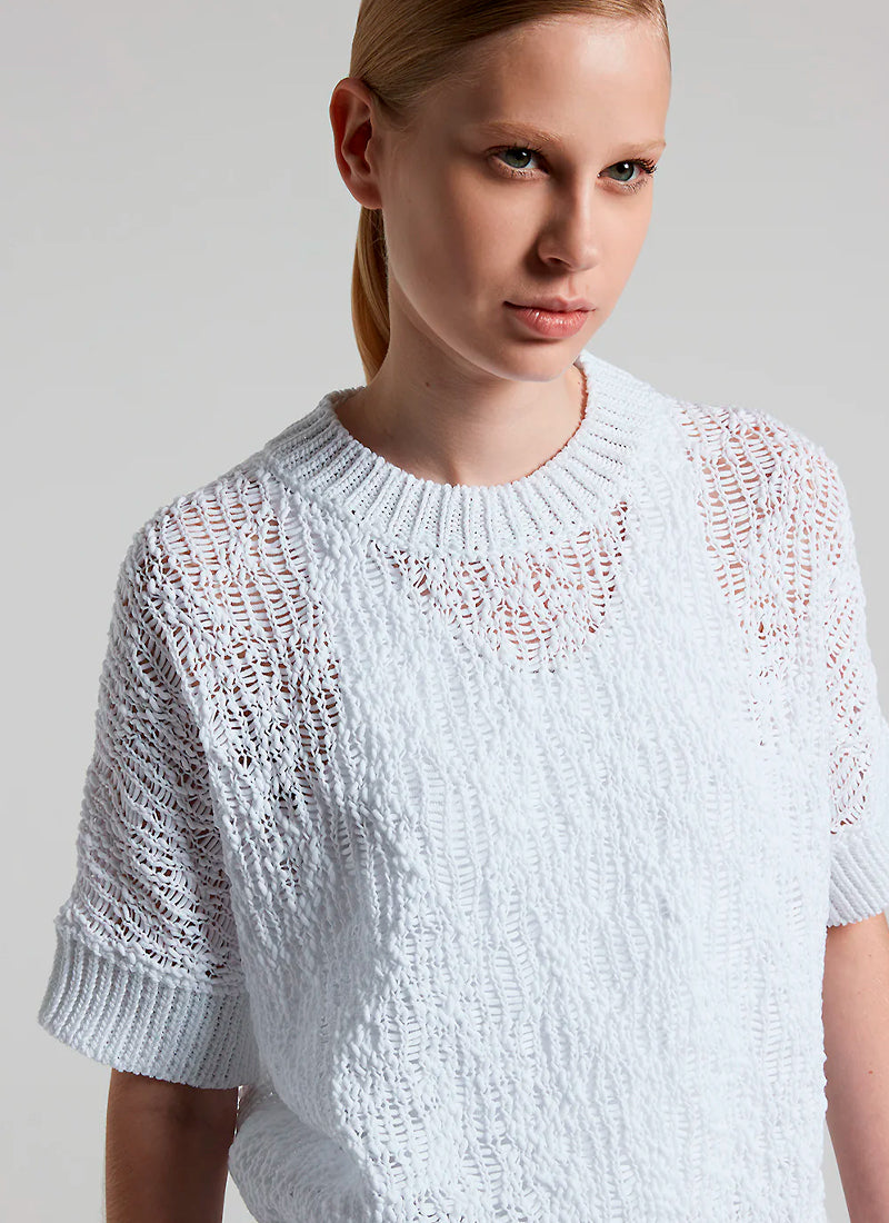 Peserico Malfilè Yarn Short Sleeve Sweater