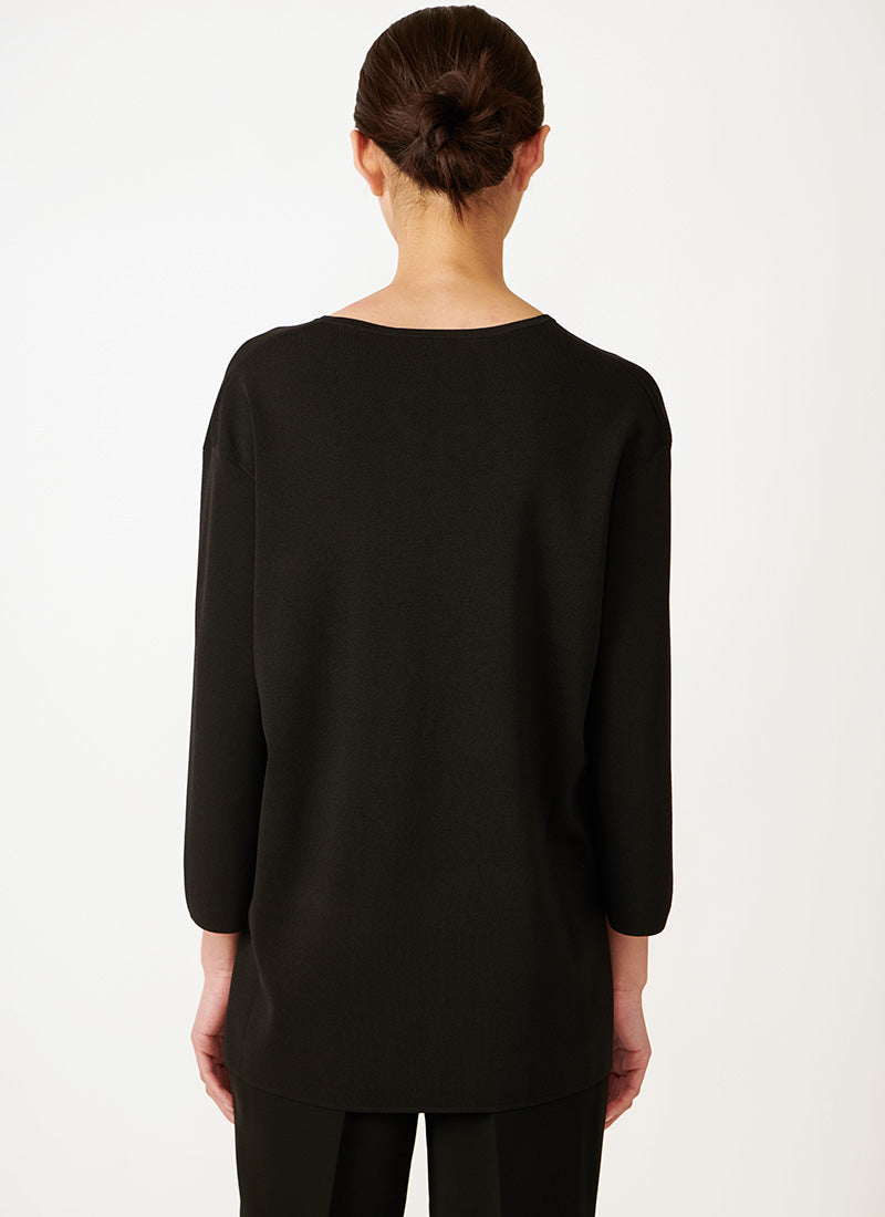 MM Sottile Viscose Crepe Long-Sleeve Top