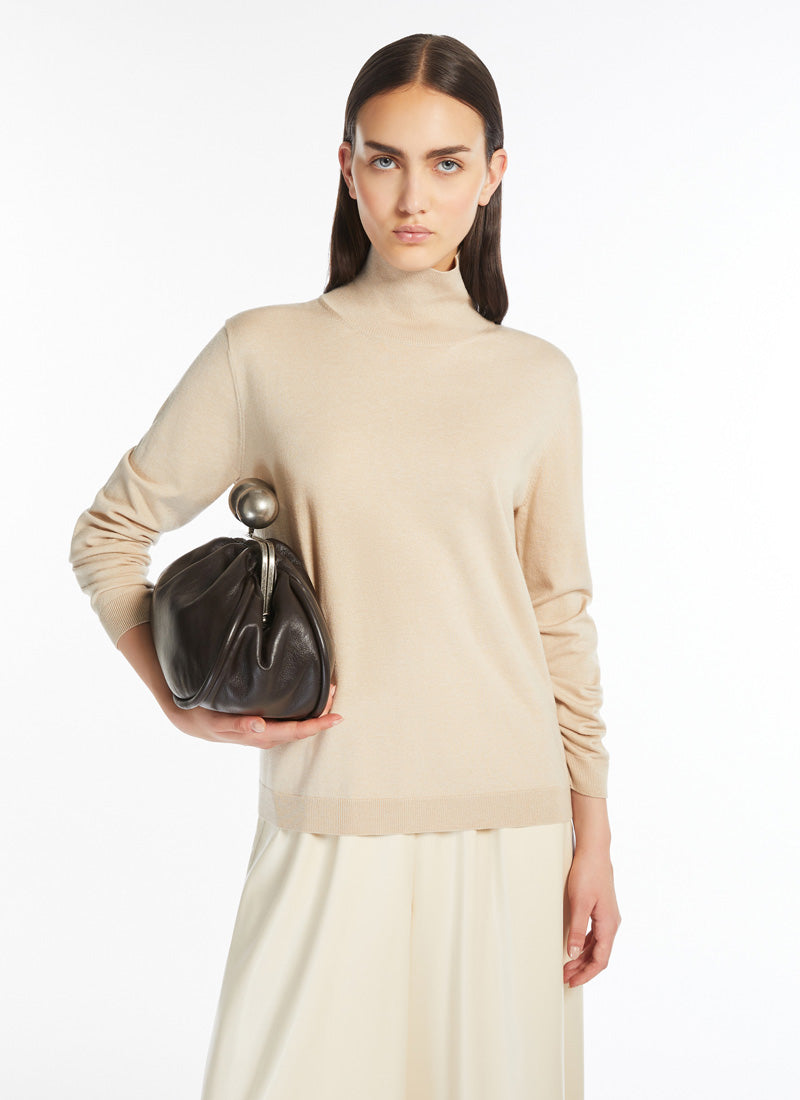 Max Mara Weekend Kiku Silk and Wool Polo Neck Sweater