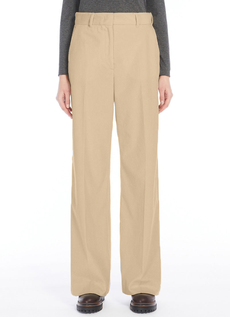 Max Mara Weekend Tania Wide-Leg Velvet Corduroy Trouser