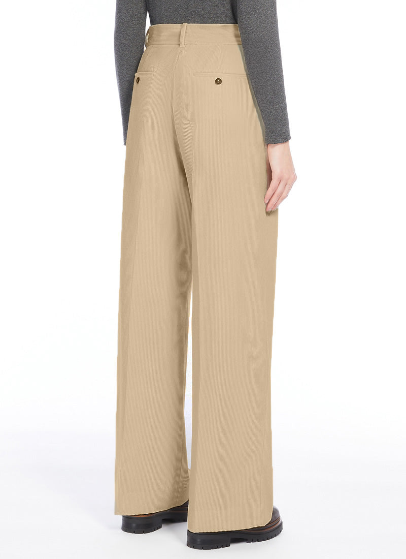 Max Mara Weekend Tania Wide-Leg Velvet Corduroy Trouser