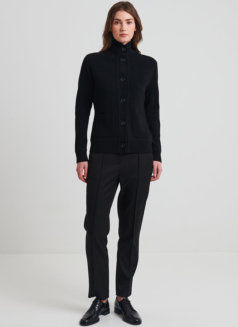 Patrick Assaraf Extra-Fine Merino Button-Up Cardigan