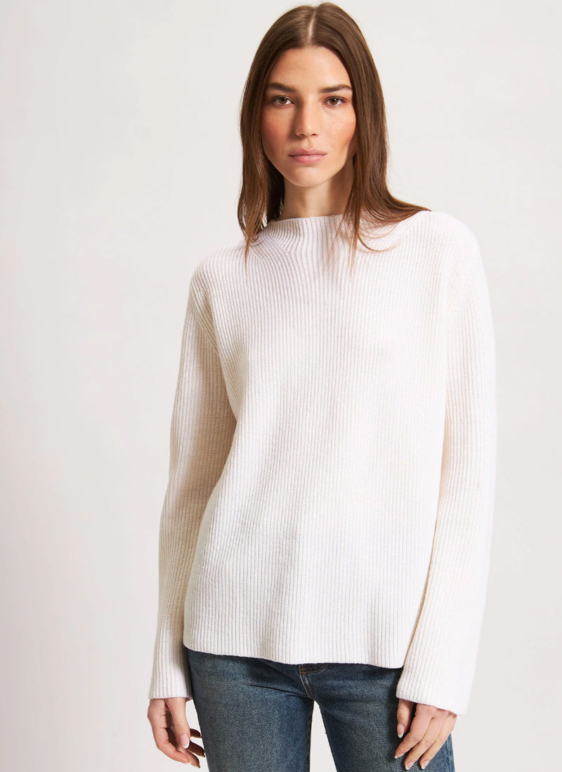 Patrick Assaraf Merino Mock Neck Sweater