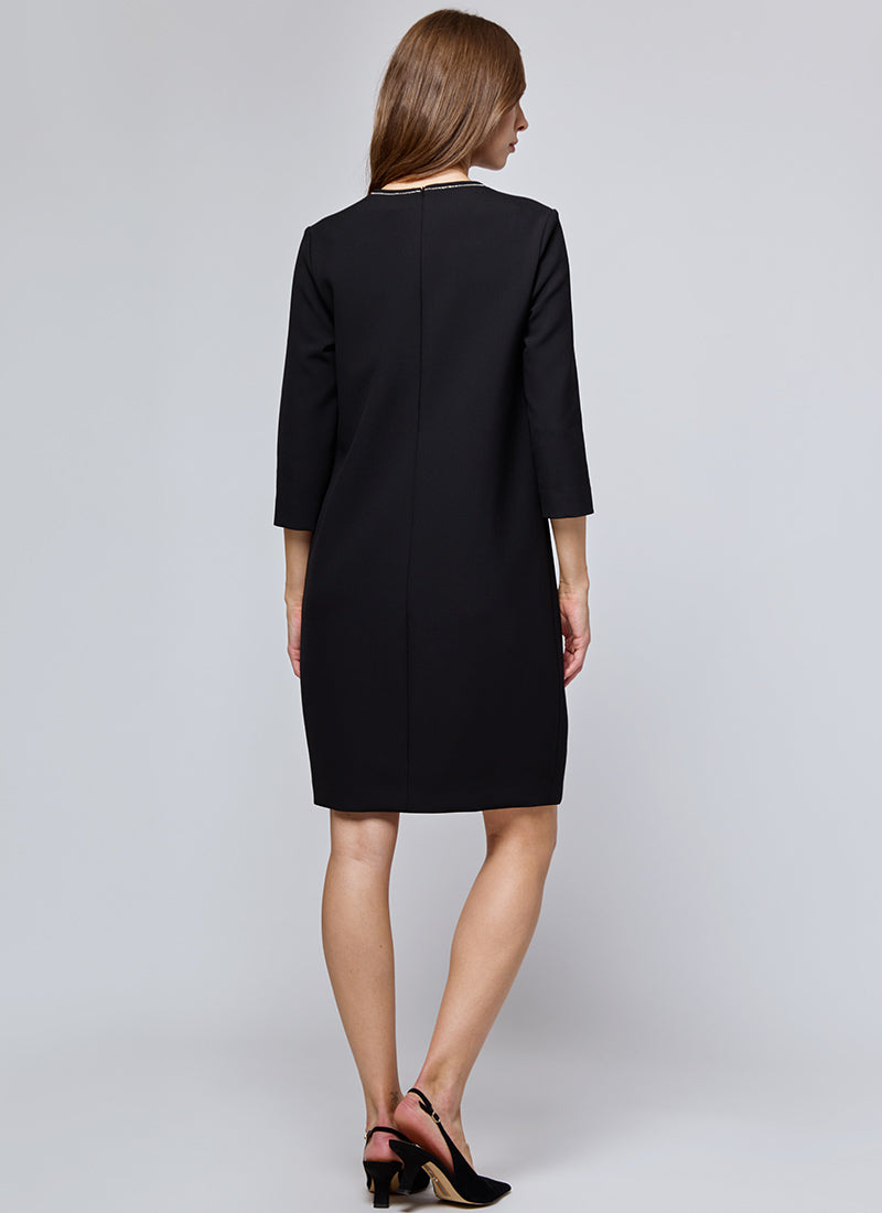 Peserico Bistretch Crewneck Midi Dress