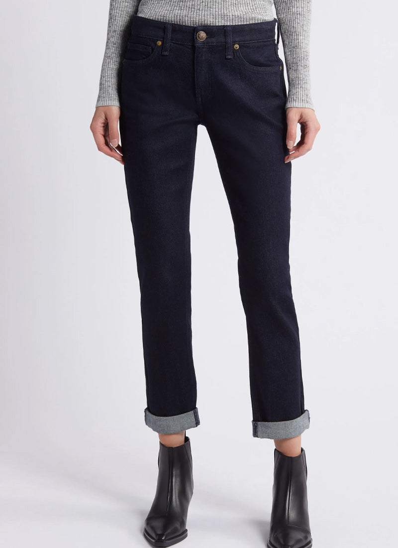 Dre Low Rise Slim Boyfriend in Rinse