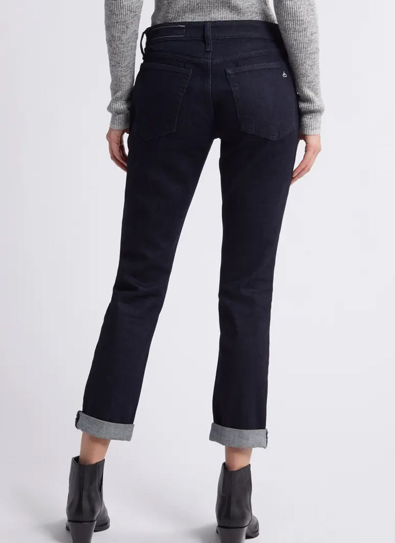 Dre Low Rise Slim Boyfriend in Rinse