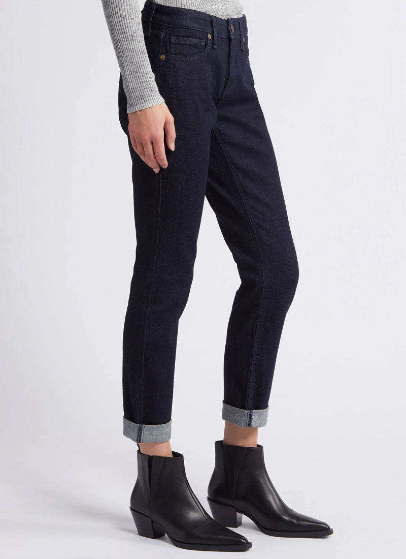 Dre Low Rise Slim Boyfriend in Rinse