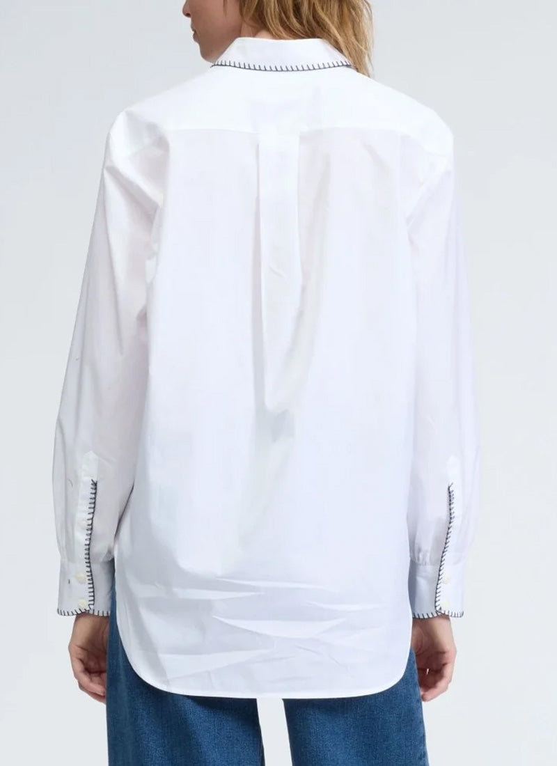 rag & bone Maxine Blanket Stitch Shirt