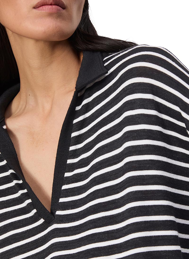 rag & bone The Knit Stripe Polo Sweater