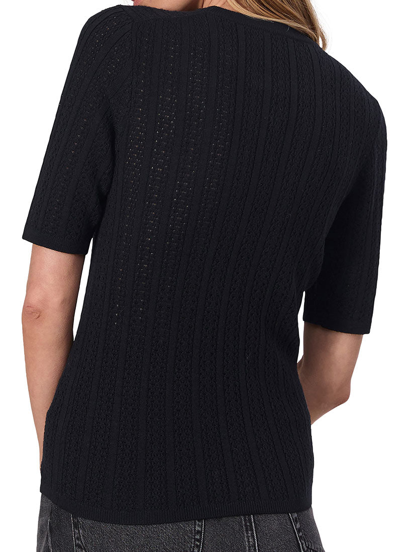 rag & bone Tina Short-Sleeve Merino Wool Sweater