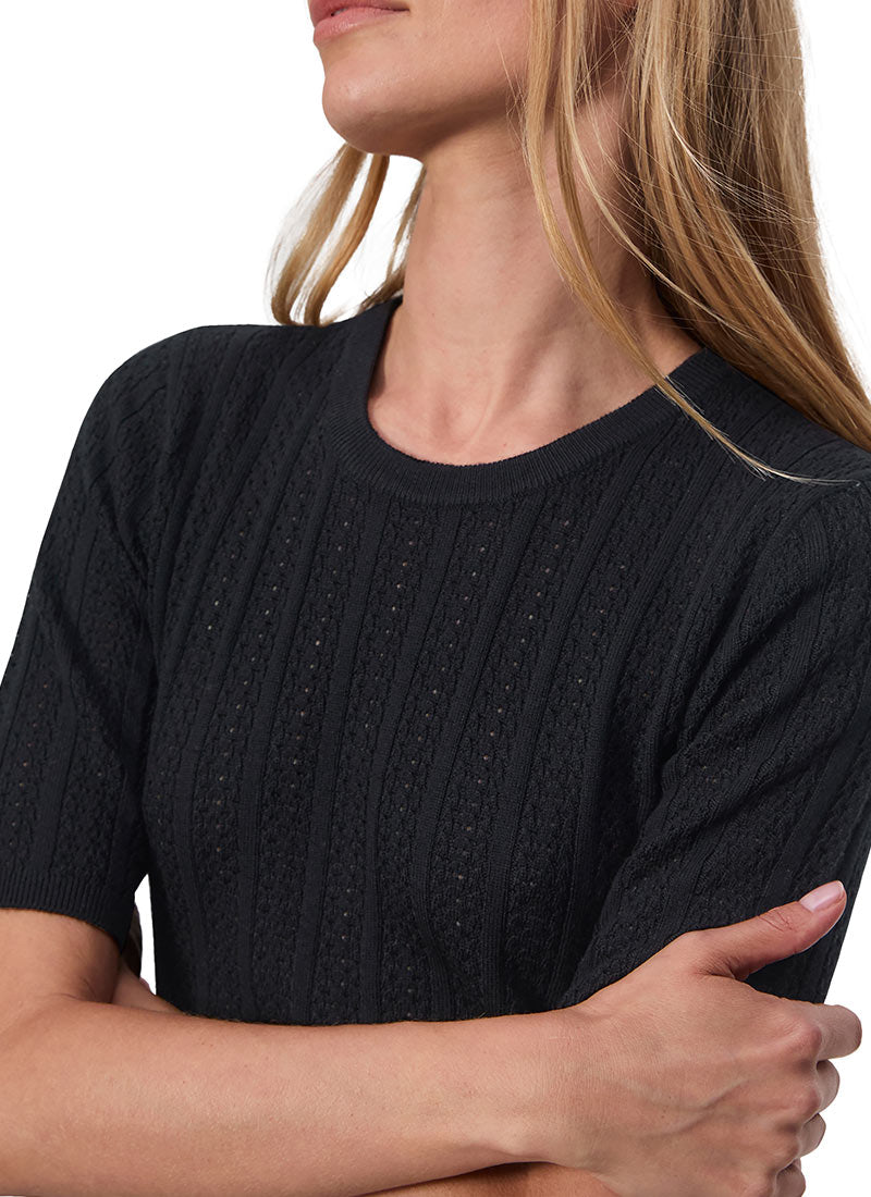 rag & bone Tina Short-Sleeve Merino Wool Sweater