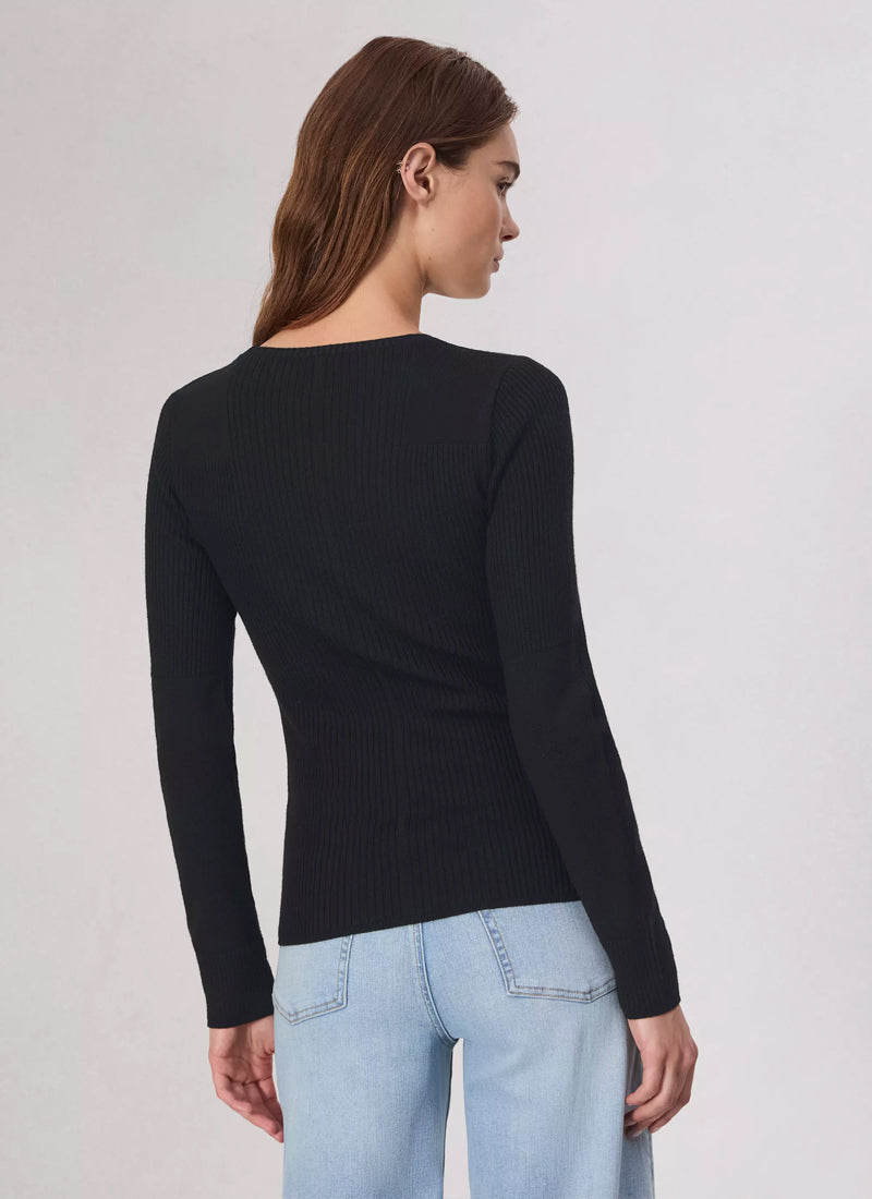 rag & bone Audrina Black Crew