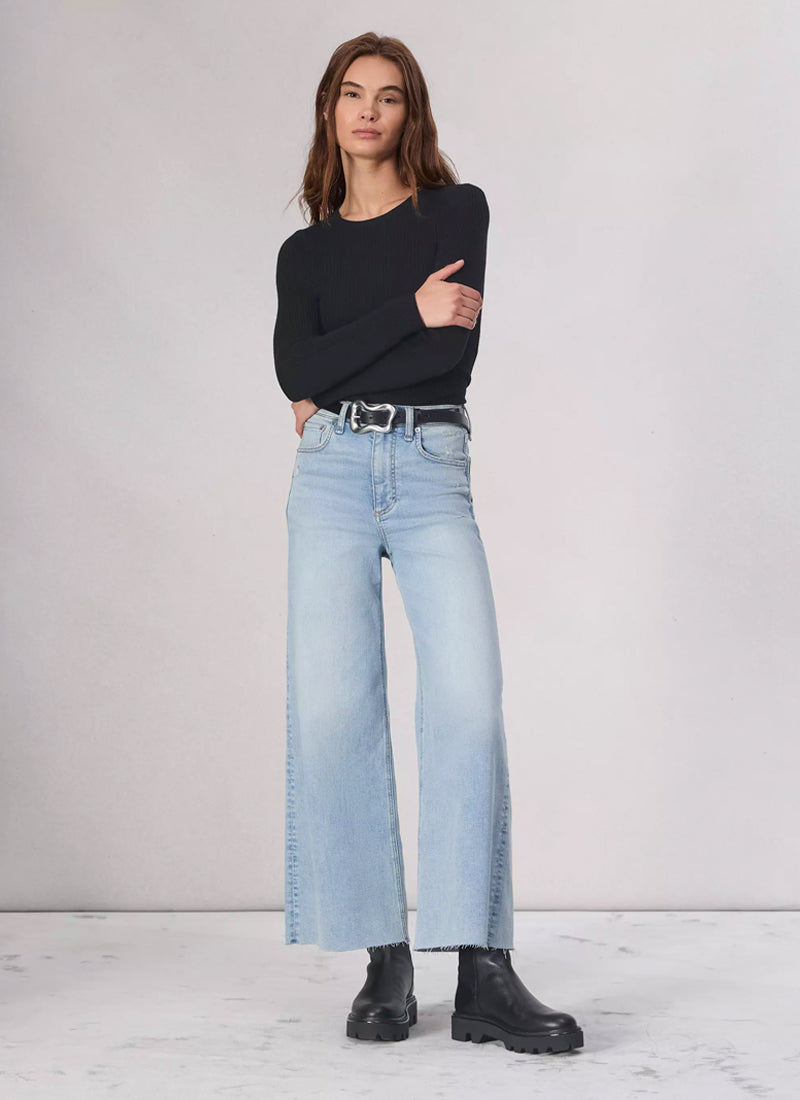 rag & bone Audrina Black Crew