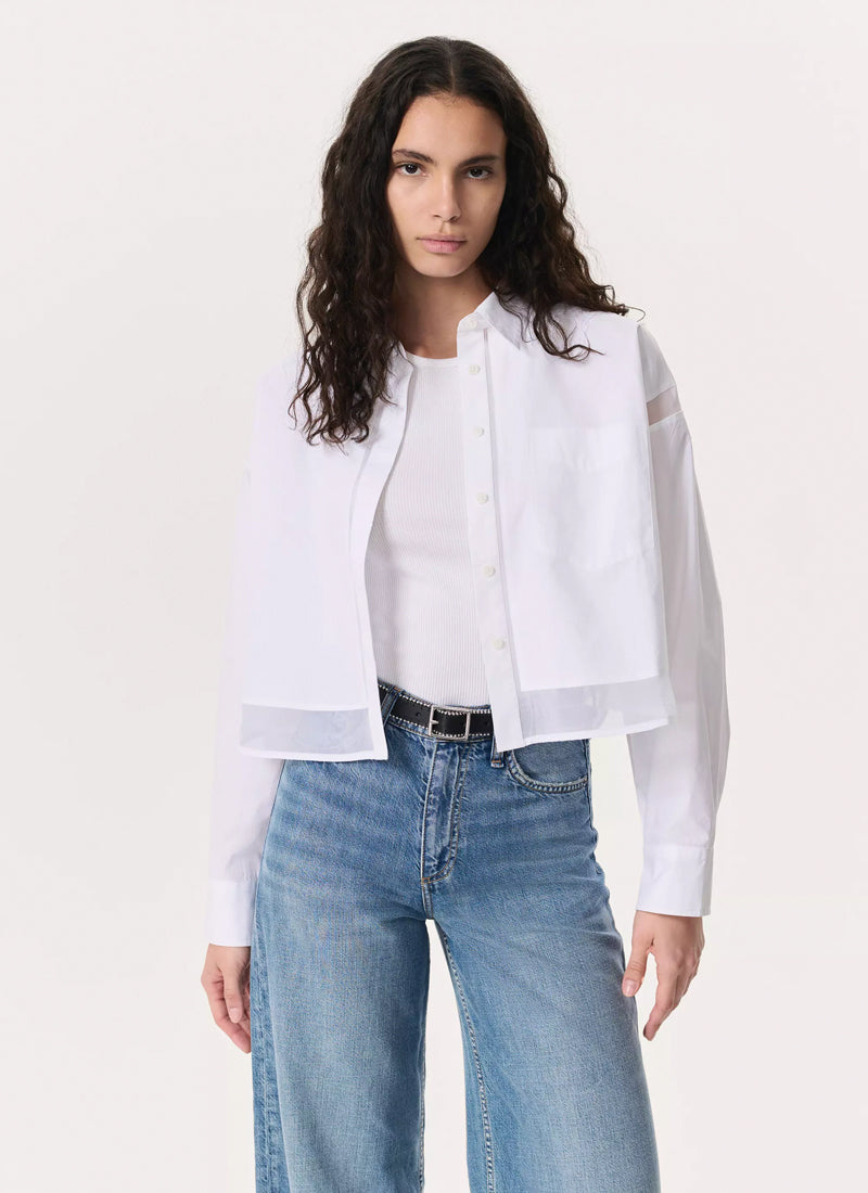 rag & bone Beatrice Cropped Combo Shirt