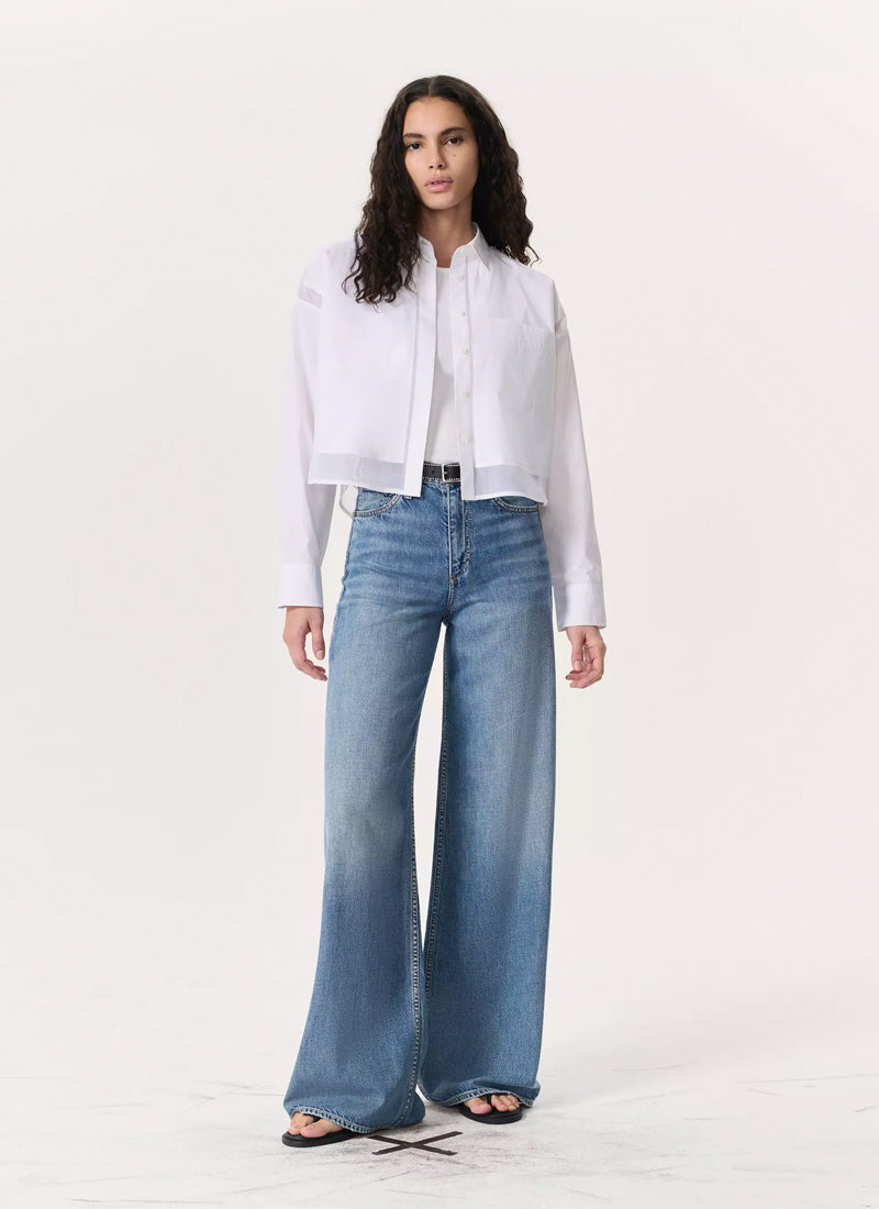 rag & bone Beatrice Cropped Combo Shirt