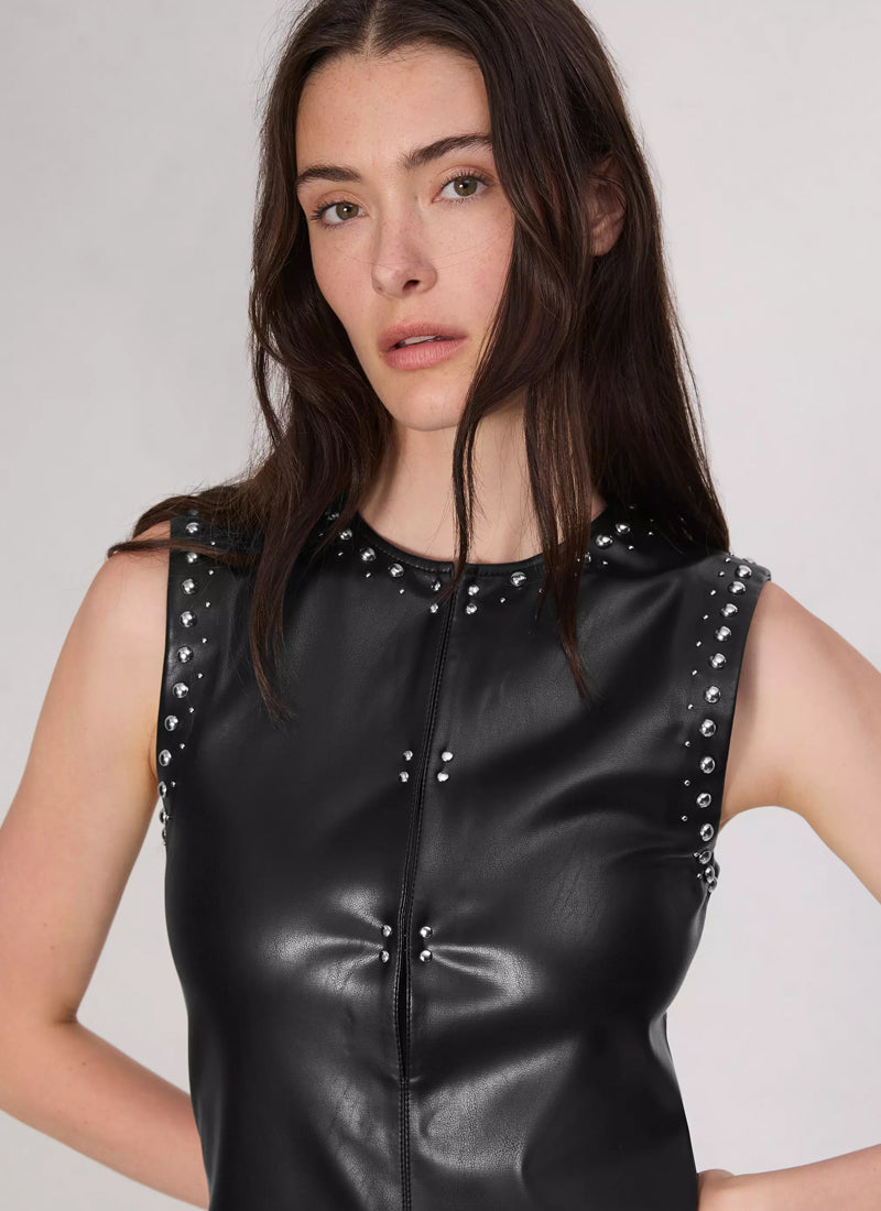 rag & bone Brigette Vegan Leather Mini Dress