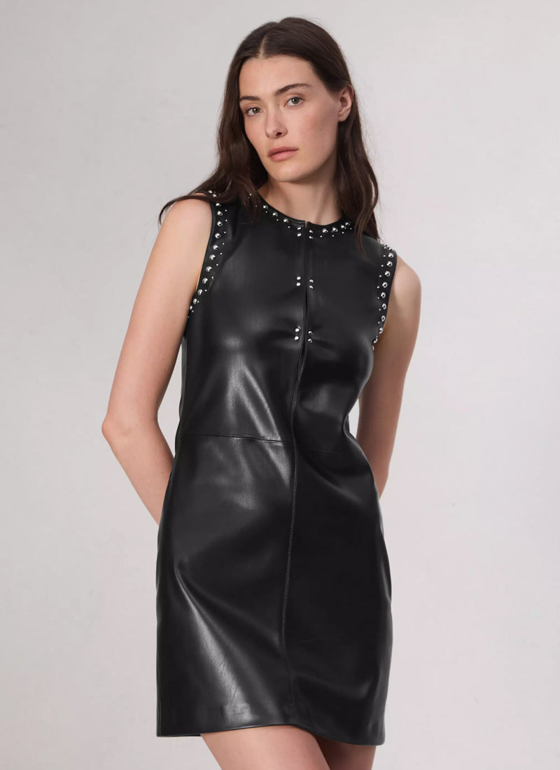 rag & bone Brigette Vegan Leather Mini Dress