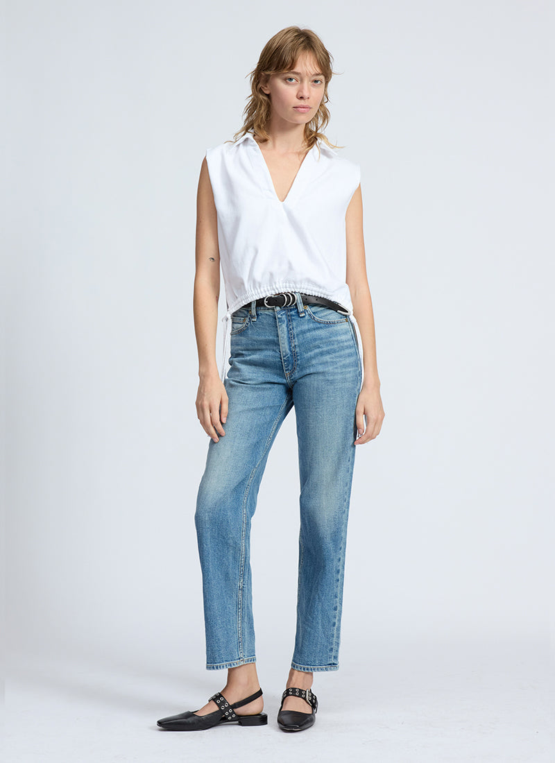 Harlow Mid-rise Ankle Straight Leg Jeans by rag & bone Andrews