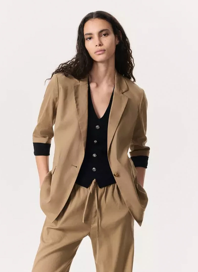 rag & bone Jennie Short Sleeve Linen Blazer