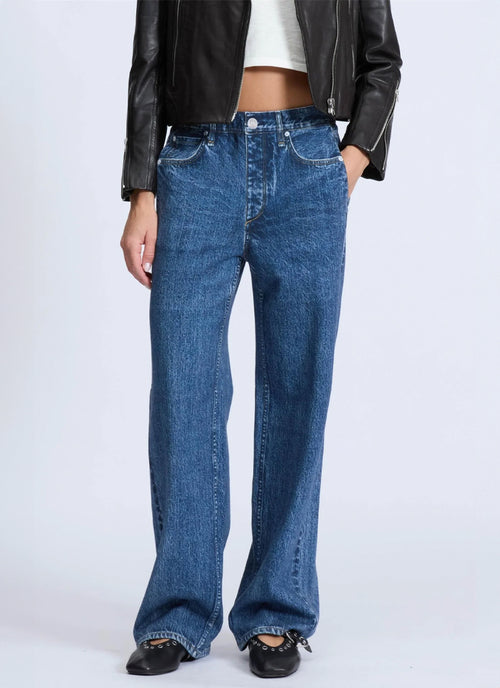 rag & bone Miramar Fleece Terry Wide Leg Jeans