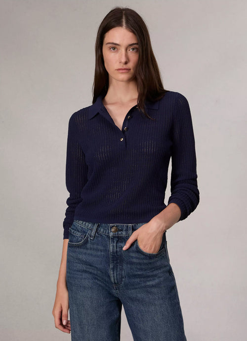  Viola Long Sleeve Polo by rag & bone Andrews 