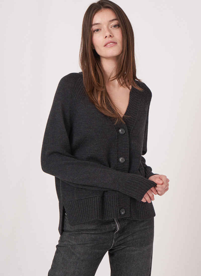 Repeat V-Neck Merino Cardigan