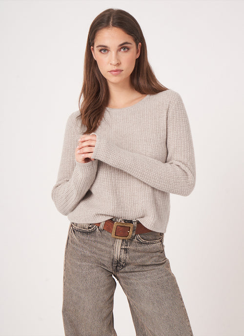  Cashmere Rib Crew Neck Sweater Repeat Andrews 