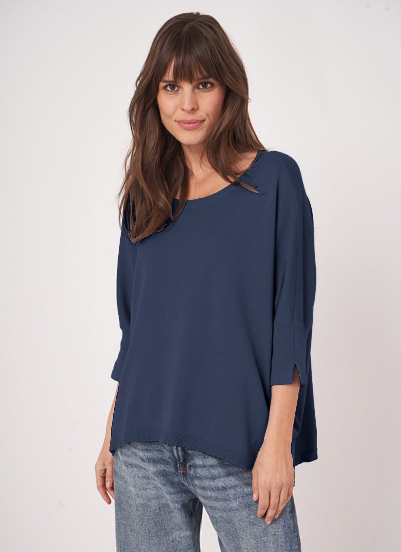 Repeat Cashmere Short Sleeve Knitted Pullover