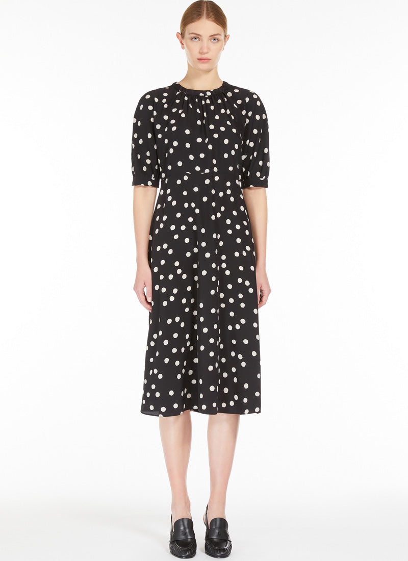 'S Max Mara Demetra Printed Crêpe de Chine Midi Dress