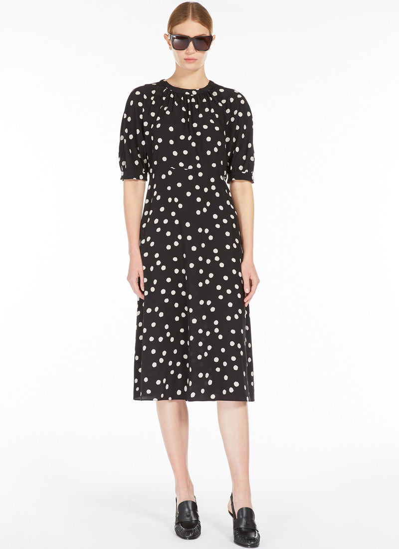 'S Max Mara Demetra Printed Crêpe de Chine Midi Dress