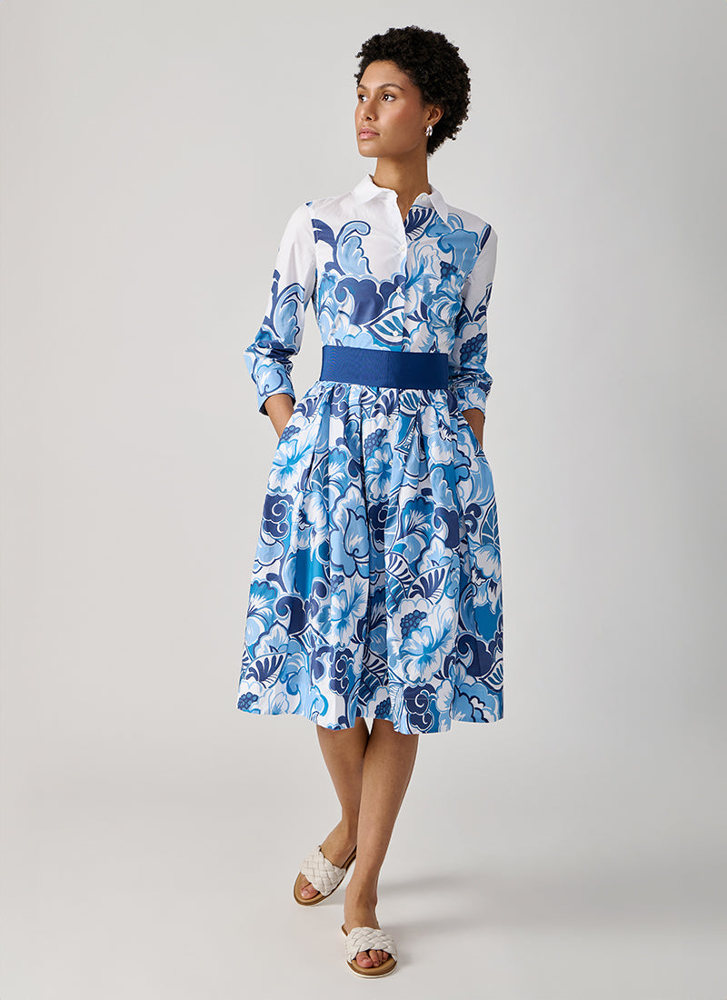 Nidina Long Sleeve Shirt Dress by Sara Roka Andrews