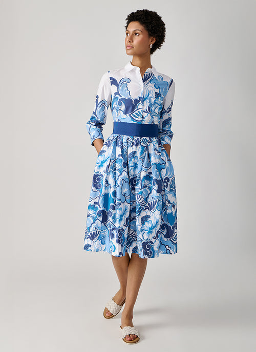 Nidina Long Sleeve Shirt Dress Sara Roka Andrews