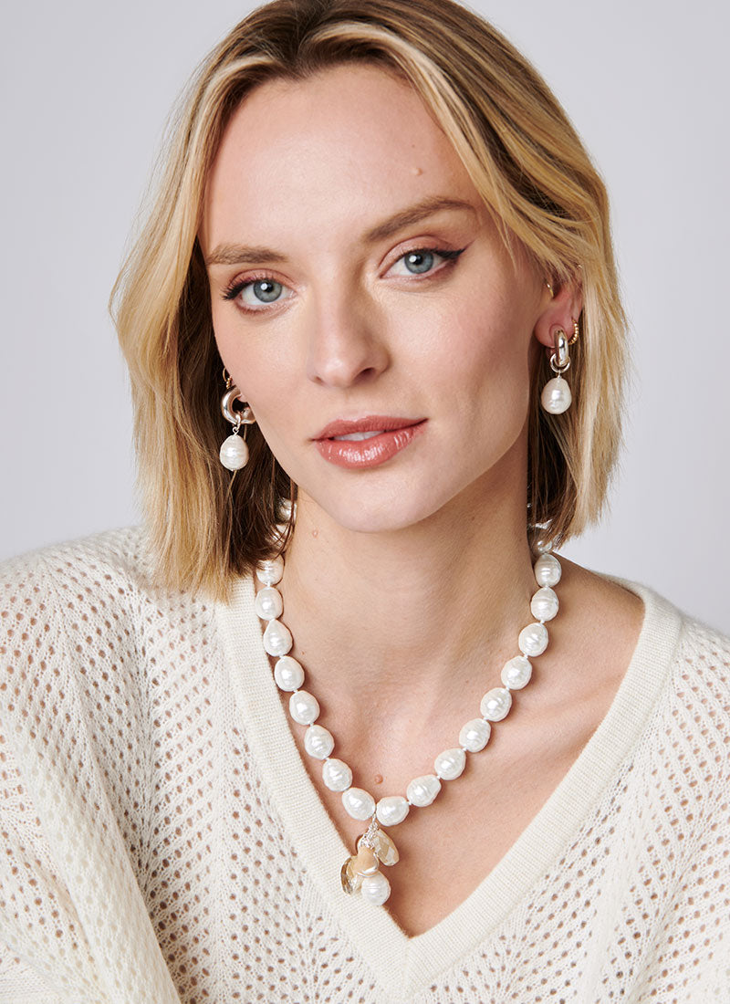 Simon Sebbag Designs Baroque Shell Pearl Necklace