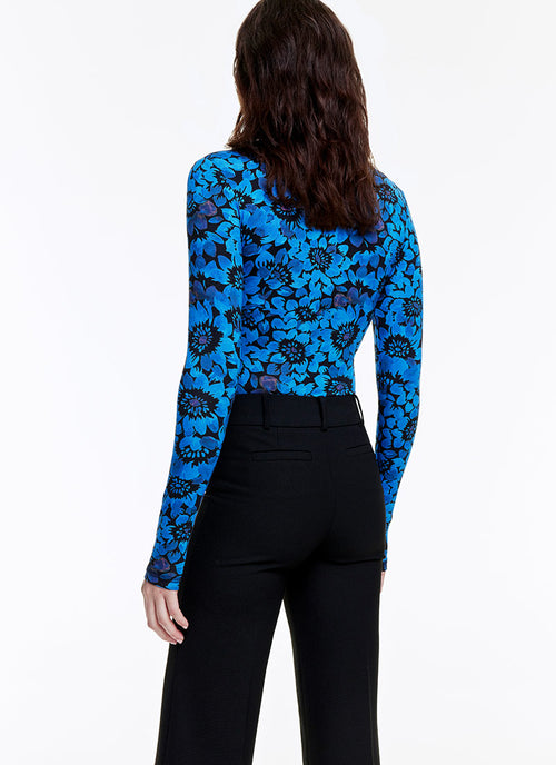 Smythe Lapis Floral Turtleneck