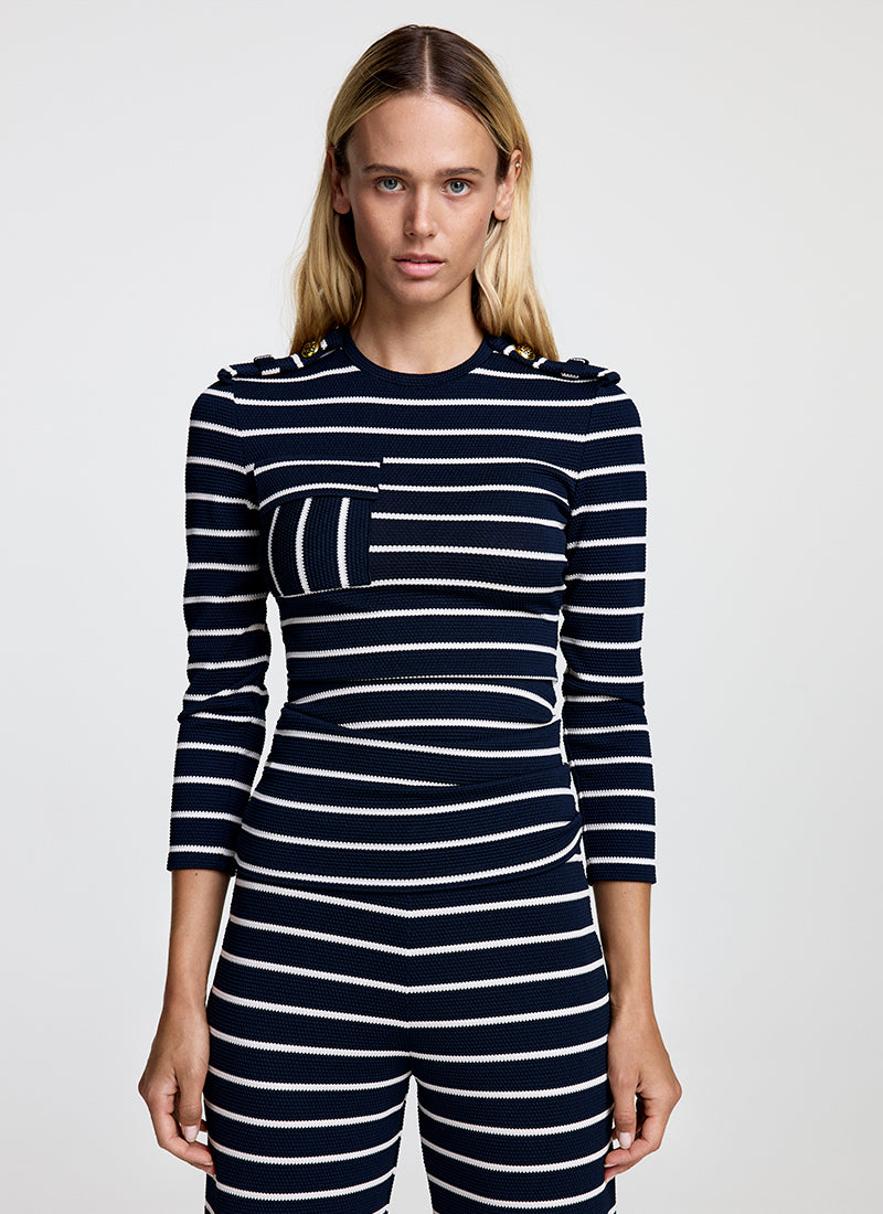 Smythe Nautical Knit Top