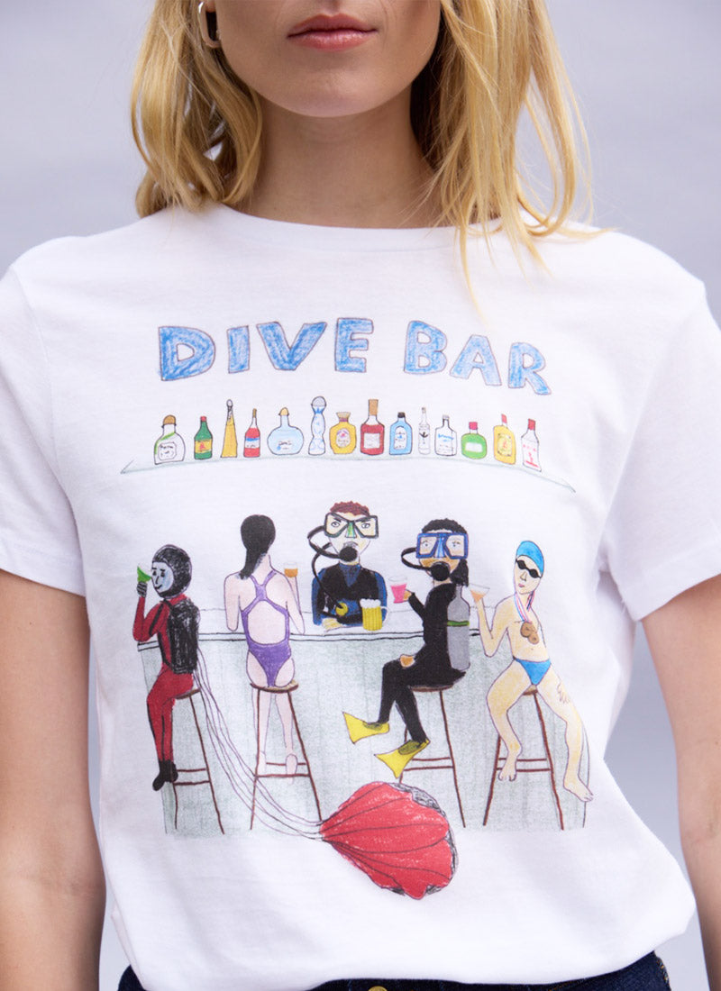 Unfortunate Portrait Dive Bar Crewneck T-Shirt