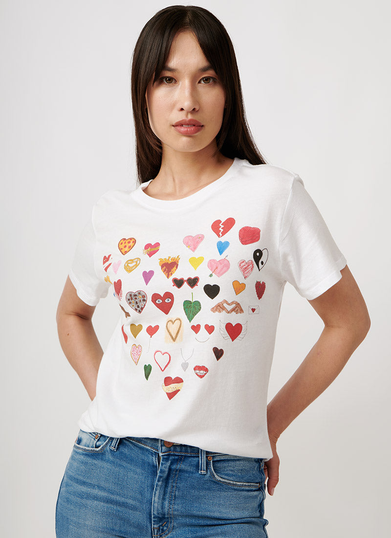 Unfortunate Portrait Hearts Crewneck T-Shirt