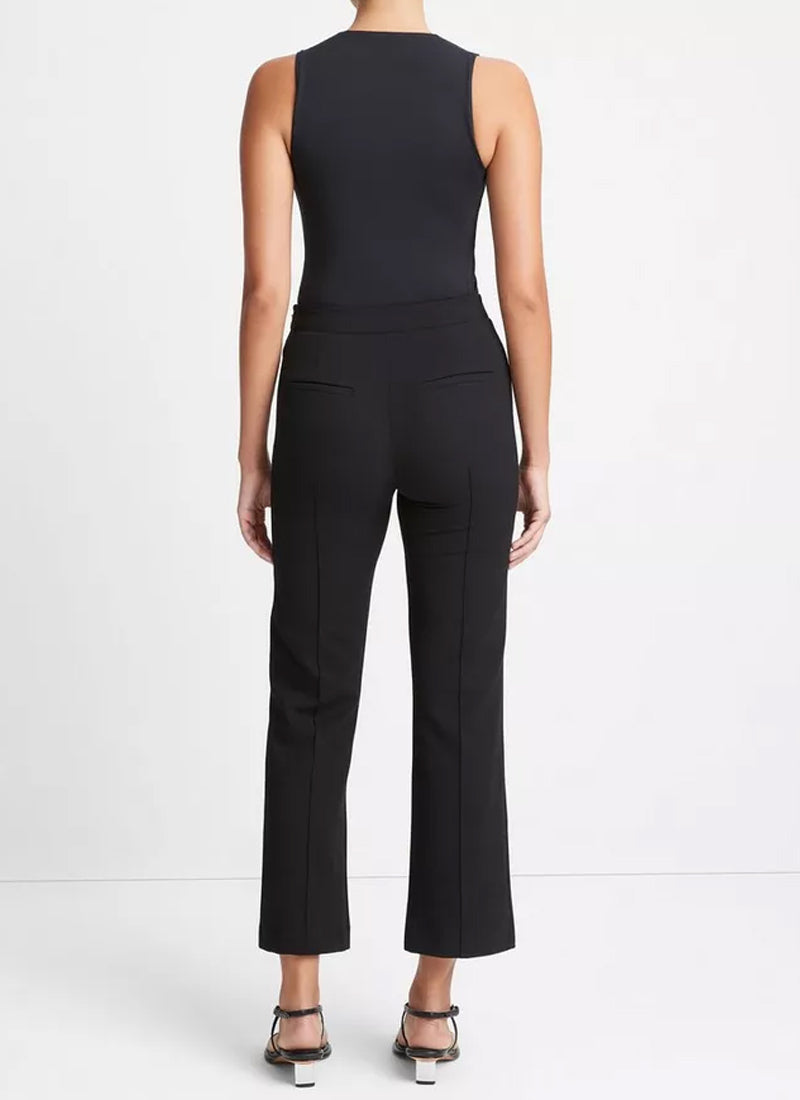 Vince Mid-Rise Pintuck Crop Flare Pant